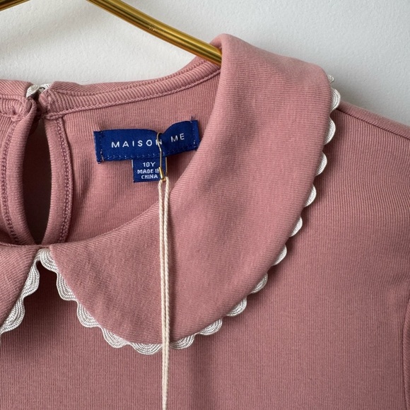 NWT Maison Me Katie Collared Top Dusty Pink - Picture 5 of 6